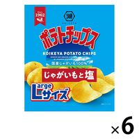 Largeサイズ ポテトチップス じゃがいもと塩 6袋 湖池屋 スナック菓子 おつまみ