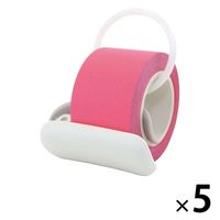 ロールふせん ロルフミニ 幅25mm×8m ピンク 1604-0062-0550 5個 プリントインフォームジャパン