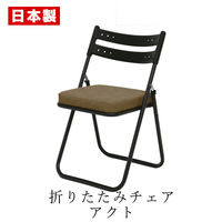 SANKEI GARDE STUDIO 折りたたみイス アクト 座厚張りクッション付 ブラウン NT-FC-22065 1脚（直送品）