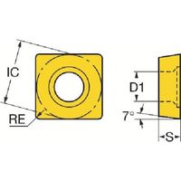 サンドビック SANDVIK コロターン107 旋削用ポジチップ(340) 4325 SCMT 38 09 32-XL 1セット(5個)（直送品）