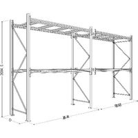 日本ファイリング NF パレットラック2ton用単体 P6-30X25A209-3 1セット(1台) 199-3090（直送品）