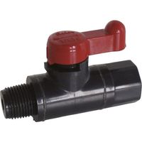 積水化学工業 エスロン ミニボール 本体材質PVC シール材質FKM おねじ1/2 めねじ3/8 6A MV6MFV 1台 211-8259（直送品）