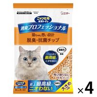 ニャンとも清潔トイレ チップ デオプレミアム 猫砂 脱臭・抗菌チップ 大きめ粒 4.4L 4袋 花王