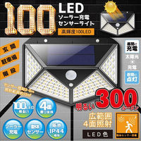三和 100LEDセンサーライトLED色　HCDL-100LSLD-LED SS-34 1箱(24個)（直送品）