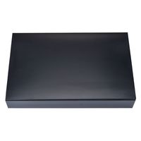 用美 使い捨て食器 紙弁当箱 外箱（50個入） 黒 [1個入] yub-08883（直送品）