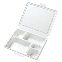 用美 使い捨て食器 紙弁当BOX（25個入）白 [1個入] yub-08887（直送品）