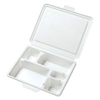 用美 使い捨て食器 紙弁当BOX（25個入）白 [1個入] yub-08887