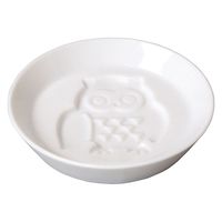 用美 小皿 白磁・絵柄入醤油皿 ふくろう [10個入] yub-26232（直送品）