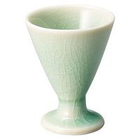 用美 珍味 陶杯珍味入 ビードロ灰釉 [6個入] yub-27825（直送品）