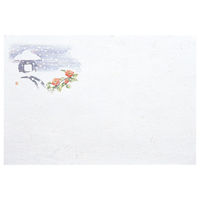 用美 ランチョンマット 尺３雲竜和紙懐石まっと　枯淡　雪見　(100枚入) [1個入] yub-65637（直送品）