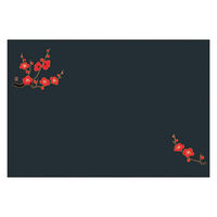 用美 ランチョンマット 尺3抗菌無蛍光紙四季彩まっと 幽玄の華 梅 (50枚入) [2個入] yub-66766（直送品）