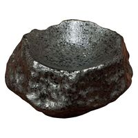 用美 珍味 陶器・岩石一品皿　黒 [3個入] yub-79410（直送品）
