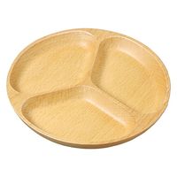用美 子供用食器 木製キッズトレイ　丸型　Ｌ [2個入] yub-89969（直送品）
