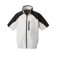 クロダルマ エアセンサー ハーネス対応半袖ジャンパー シルバー LL 268801-40-LL 1枚（直送品）