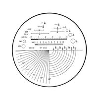 クリアー光学 ガラススケール Φ35mm （タイプ5） P-205N 1個 64-5275-12（直送品）
