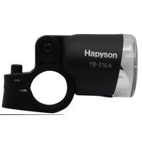 山田電器工業 Hapyson YBー316AーMK ハブダイナモ専用ライト マット黒 YB-316A-MK 1セット(2個)（直送品）