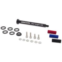 箕浦 120ー3200ー01 12mmフロントスルーアクスルセット ブラック 1セット(2個)（直送品）