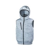 クロダルマ エアセンサー フード付ベスト 迷彩シルバー ファンバッテリーセット L 26864-400-L-KS100 1SET（直送品）