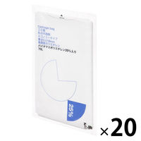 アスクル ゴミ袋 乳白半透明 エコノミー 高密度 70L 厚さ0.018mm バイオマス25%（600枚:30枚入×20） オリジナル