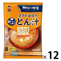 神州一味噌　おいしいね！！コクが自慢のとん汁　1セット（36食：3食入×12袋）