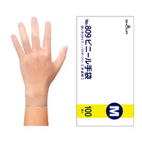 【使いきりビニール手袋】ショーワグローブ No.809 ビニール手袋 M 1箱（100枚入）