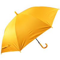 アテイン 学童 子供用 55cm ジャンプ 傘 長傘 晴雨兼用 無地 黒 ブラックコーティング 黄 イエロー 6568YE 3本（直送品）