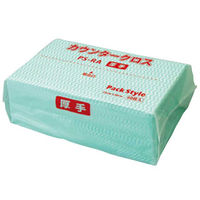 パックスタイル ふきん・クロス PS カウンター クロス ダスター 厚 緑 R 00436916 1袋(60個)（直送品）