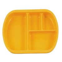 タカギ産業  弁当容器 B-309 [本体]イエロー [蓋]透明・ニコニコトレイン 1021199 100枚(10枚×10)（直送品）