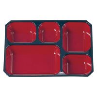 タカギ産業  弁当容器 BW-210C [本体]紺・内赤22 [蓋]紺・格子 1106499 100枚(10枚×10)（直送品）