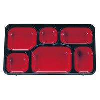 タカギ産業  弁当容器 BW-420 [本体]黒・内赤01 [蓋]透明・ほおずき 1112999 100枚(10枚×10)（直送品）