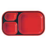 タカギ産業  弁当容器 FW-500 [本体]黒・内赤40 [蓋]透明・やまぶき 1131899 100枚(10枚×10)（直送品）