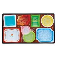 タカギ産業  弁当容器 PR-28 [本体]黒・内A [蓋]黒・無地 盛蓋 1158299 100枚(10枚×10)（直送品）