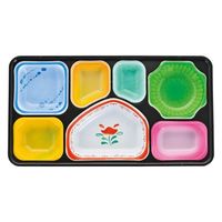 タカギ産業 弁当容器 PR-27 [本体]黒・内A [蓋]透明・京ちりめん(グリーン)27 (2) 1158099 100枚(10枚×10)（直送品）