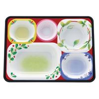 タカギ産業  弁当容器 PR-37 [本体]黒・内A [蓋]透明・花吹雪(ピンク) 1160199 100枚(10枚×10)（直送品）