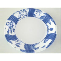 ニシキ 刺身・鮮魚容器 丸皿  D-50 六景 2100503050 50枚(10枚×5)（直送品）