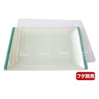 ニシキ 刺身・鮮魚容器 長角皿(小)青フチ  2140752100 160枚(10枚×16)（直送品）