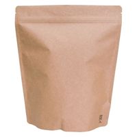 ヤマニパッケージ  コーヒー用袋 COT-846 アルミスタンドチャック袋500g 茶クラフトV無 COT-846 500枚(50枚×10)（直送品）