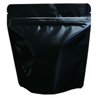 ヤマニパッケージ コーヒー用袋 スタンドチャック袋100g黒インナーバルブ付 COT-872 500枚（100枚×5）（直送品）