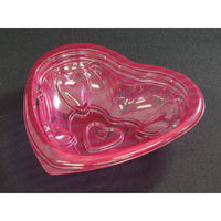 リスパック サラダ・フルール容器 バイオカップ らぶ S 本体 アモーレピンク PABR105 1袋(50個)（直送品）