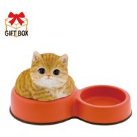 紅石 ベニーズキャット　ネコ皿(茶トラ白)　QY-241Y　1個（直送品）