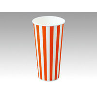 東罐興業 紙コップ SCM660PP身オレンジストライプ 31-263-163 1袋(25個)（直送品）