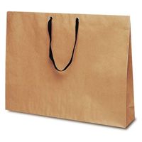 ベルベ 紙袋 手提袋 T-ショルダー17 茶無地 1988 1袋(10個)（直送品）