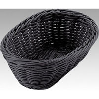 トーダイ 樹脂バスケット OV-131-BK小判型バスケット 18型 ブラック 01013118 1袋(1個)（直送品）