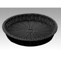 トーダイ 樹脂バスケット BB-610-BKベーカリーバスケット 丸型37型 ブラック 01061037 1袋(1個)（直送品）