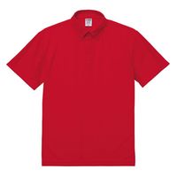 United Athle 2022-01ドライカノコポロシャツボタンダウン レッド 5XL 2022011869 1袋(1個)（直送品）
