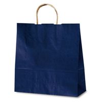 ベルベ 紙袋  1674 自動紐手提袋 T-6 カラー(紺) 1674 200枚(50枚×4)（直送品）