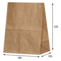 パックタケヤマ 惣菜袋 紙袋 H300 耐油角底袋 茶無地 XZT55303 1袋(100個)（直送品）