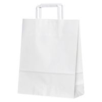 パックタケヤマ 紙袋 紙袋 平紐 4才 白無地 XZT69843 1袋(50個)（直送品）
