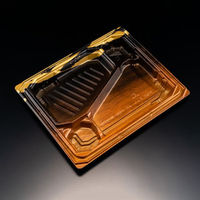 リスパック 弁当容器 バイオ 枠の内 煮80-2B K-たつみ茶 RHBP485 1袋(50個)（直送品）