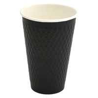 ケーピープラテック 紙コップエンボススリーブカップブラック460mLKMW-470 54515 1袋(40個)（直送品）